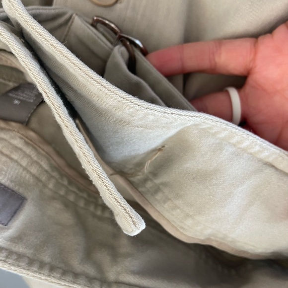 Croft & Barrow Stretch Cotton Khaki Button Down Belted Y2K Safari Midi Skirt - Picture 4 of 5